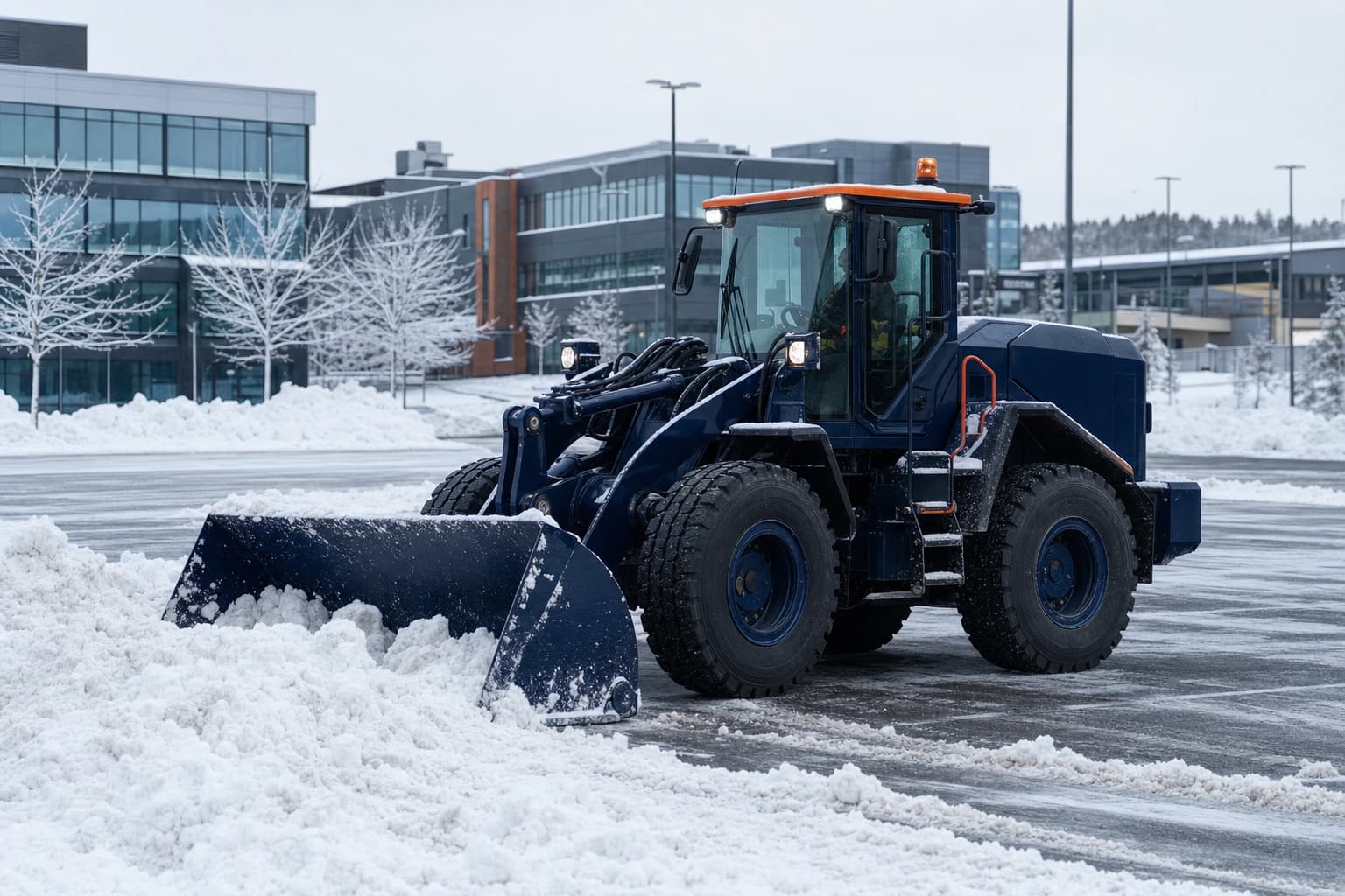 Apila snømåking i Lørenskog