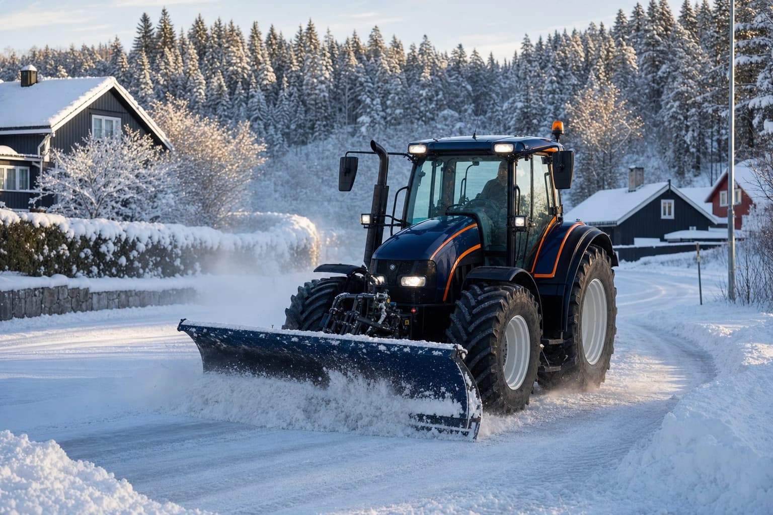 Apila snømåking i Rælingen