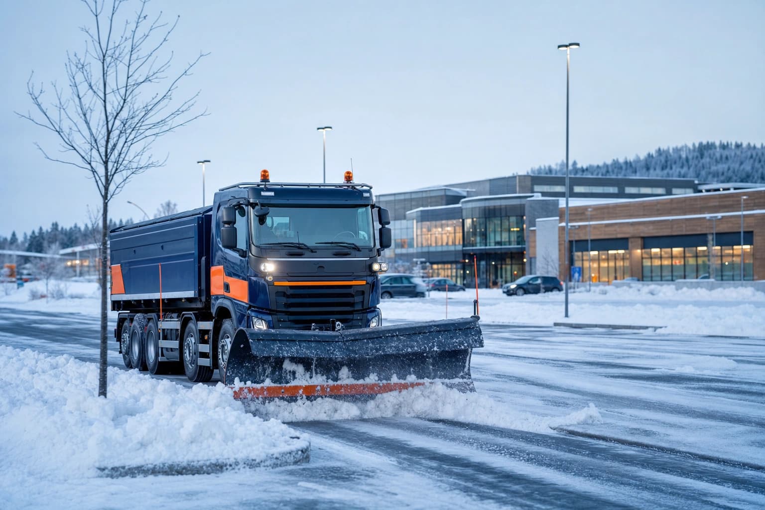Apila snømåking i Skedsmokorset